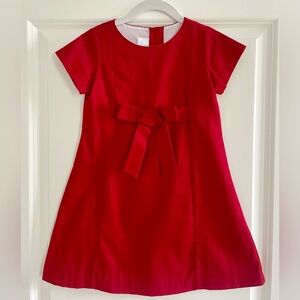 Little English Red Corduroy Party Dress